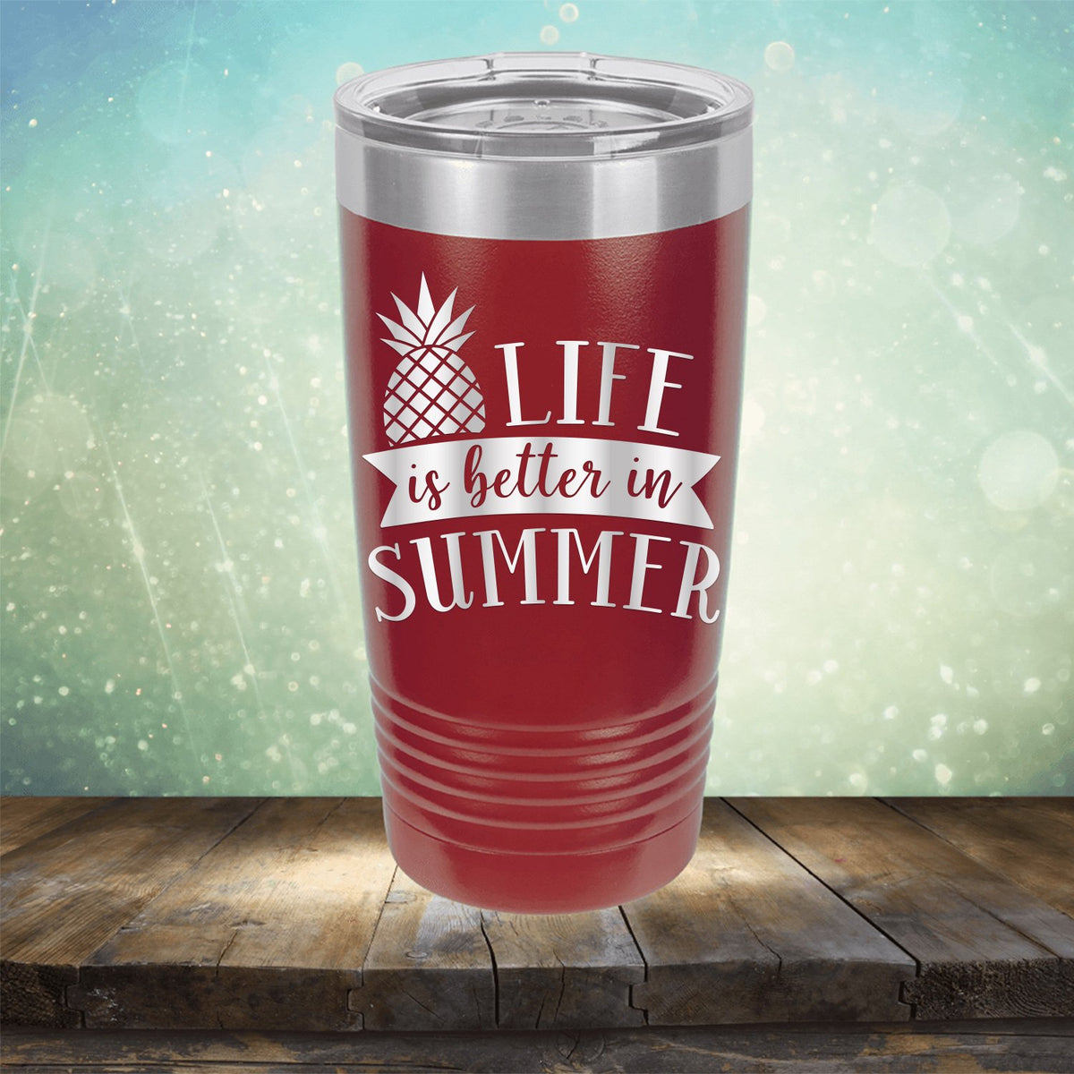 Life is Better in Summer - Laser Etched Tumbler Mug