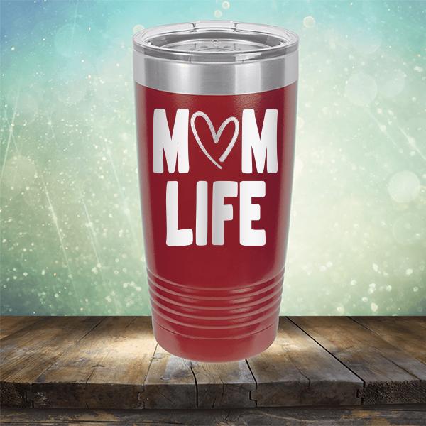 Mom Life with Heart - Laser Etched Tumbler Mug