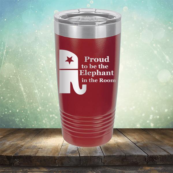 Proud To Be The Elephant in the Room - Laser Etched Tumbler Mug