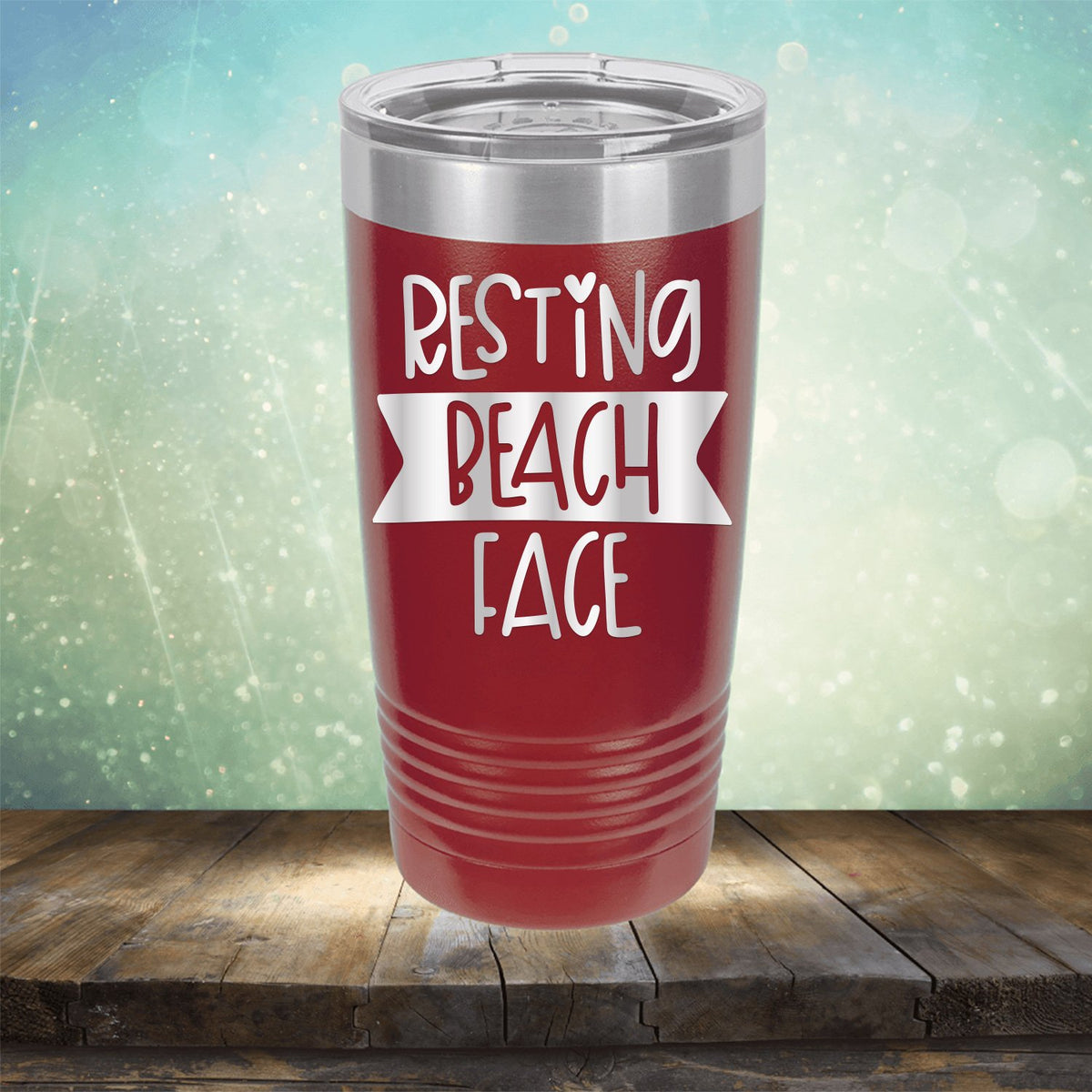 Resting Beach Face - Laser Etched Tumbler Mug