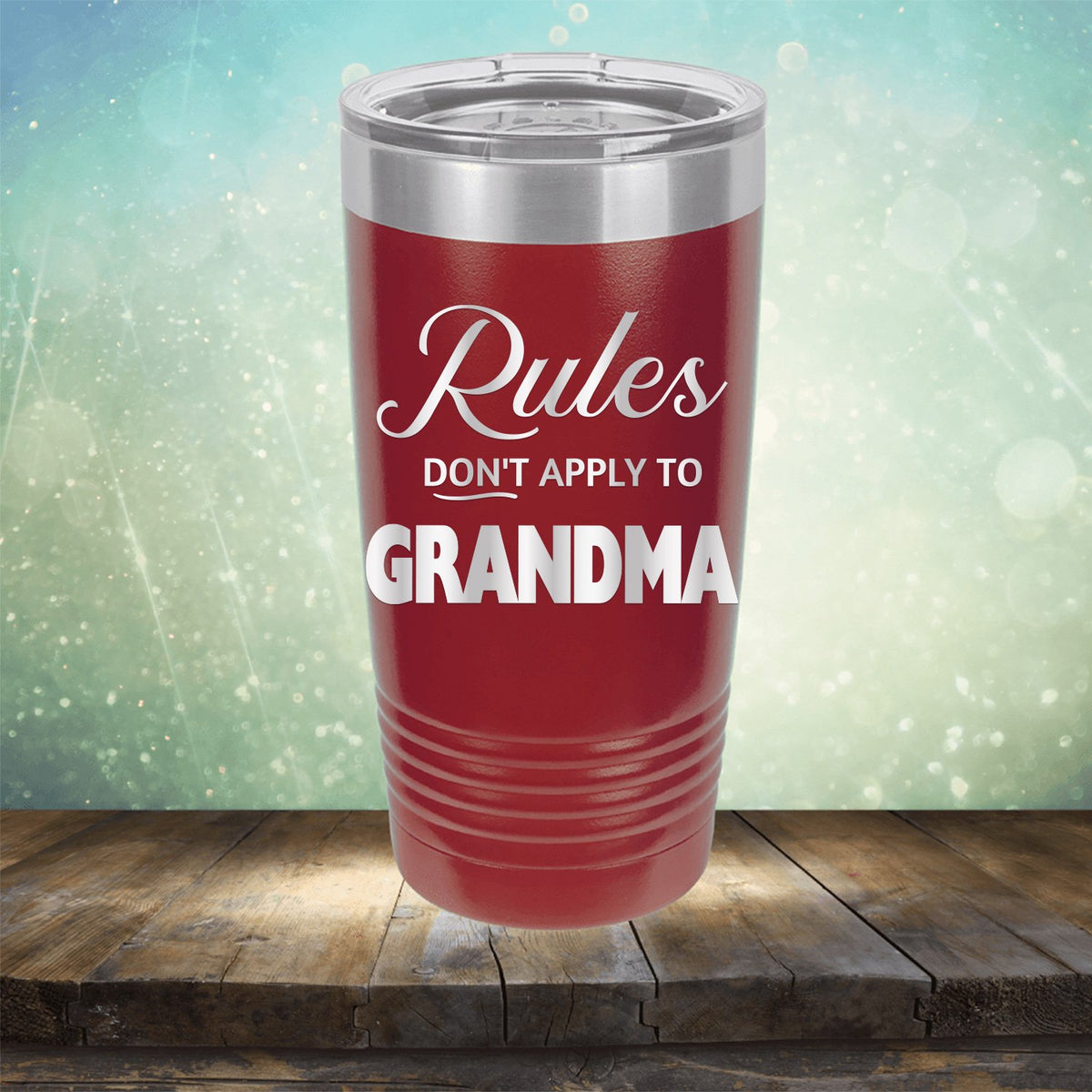 Rules Don&#39;t Apply To Grandma - Laser Etched Tumbler Mug