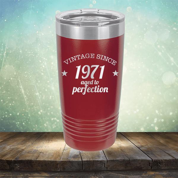Vintage Since 1971 Aged to Perfection 50 Years Old - Laser Etched Tumbler Mug