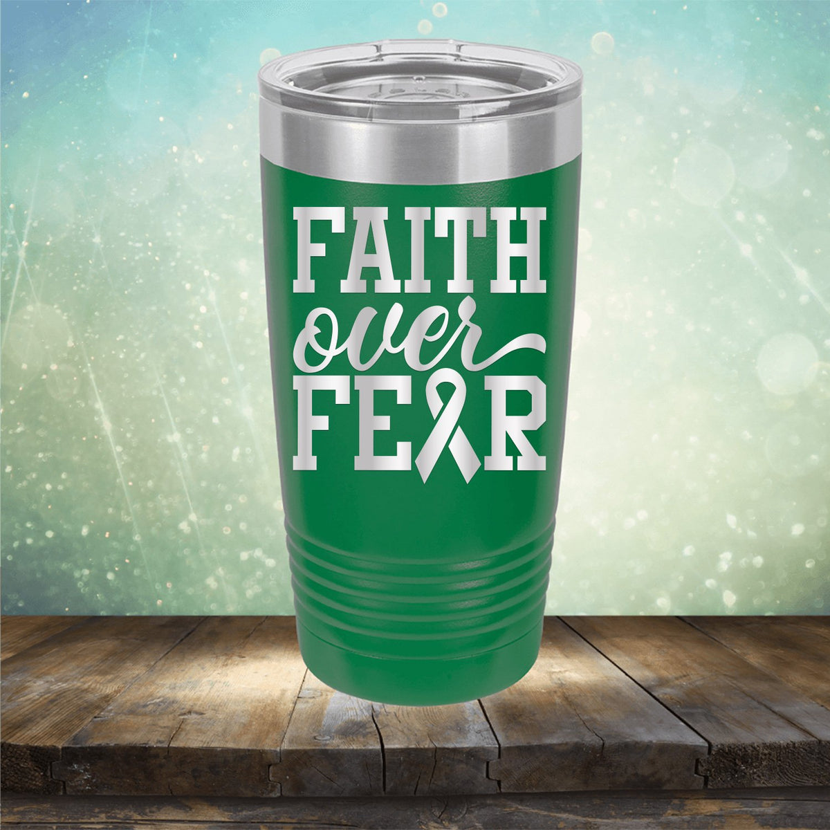 Faith Over Fear - Laser Etched Tumbler Mug