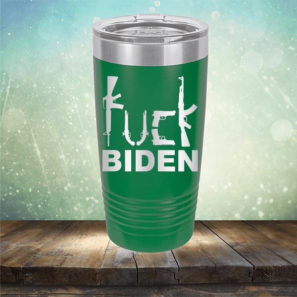 Fuck Biden Guns - Laser Etched Tumbler Mug