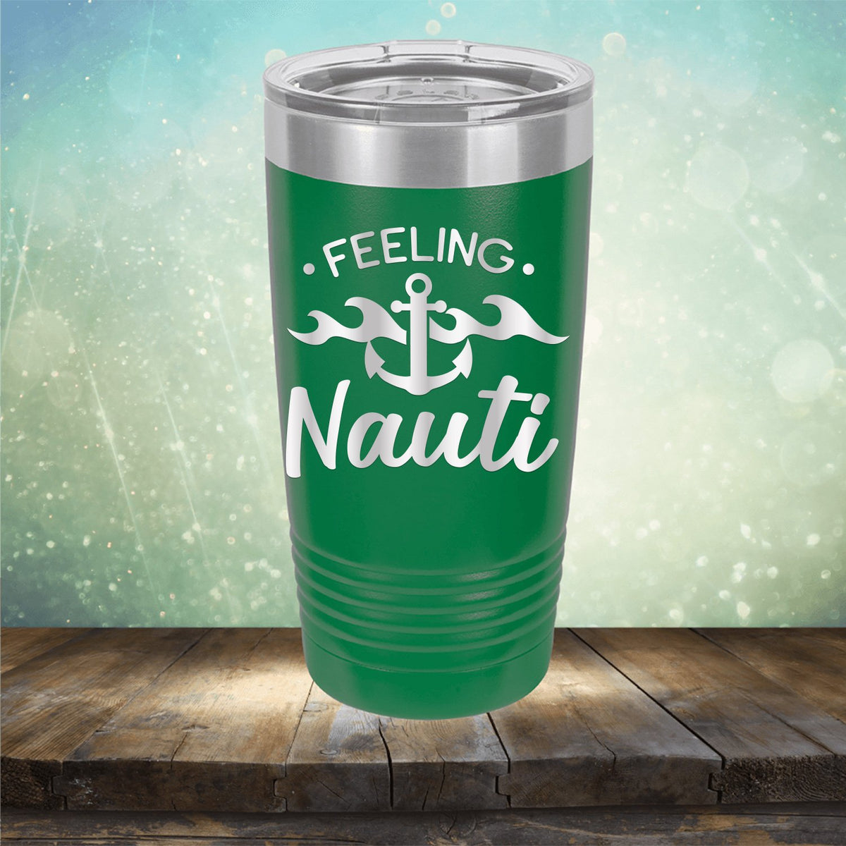 Feeling Nauti with Anchor - Laser Etched Tumbler Mug