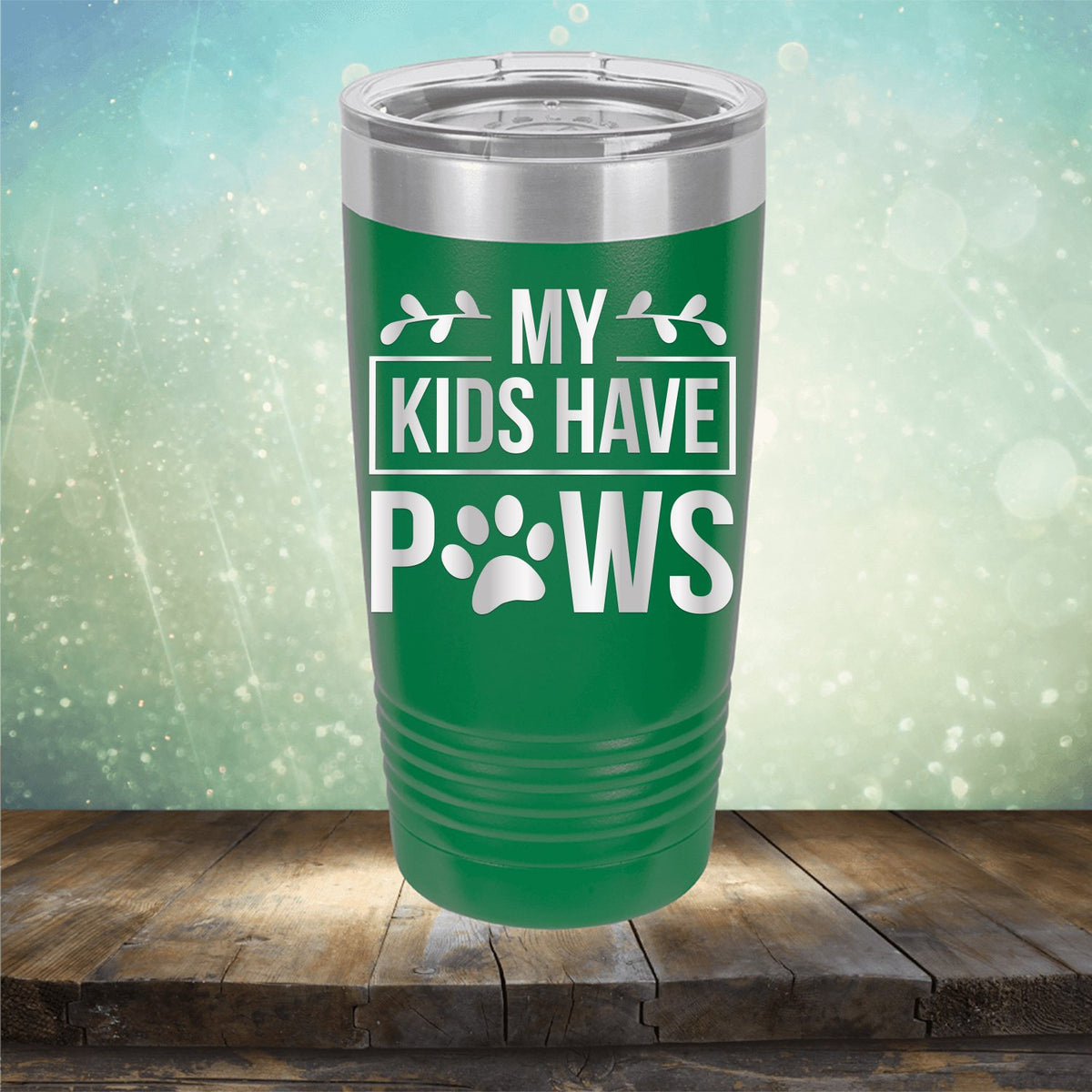 My Kids Have Paws - Laser Etched Tumbler Mug