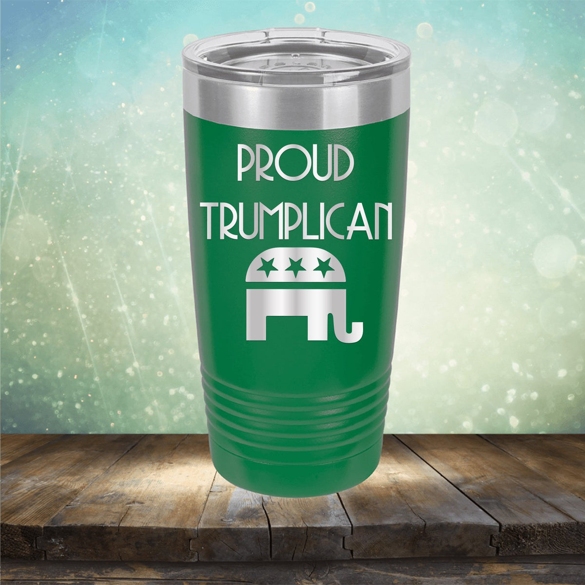 Proud Trumplican Elephant - Laser Etched Tumbler Mug