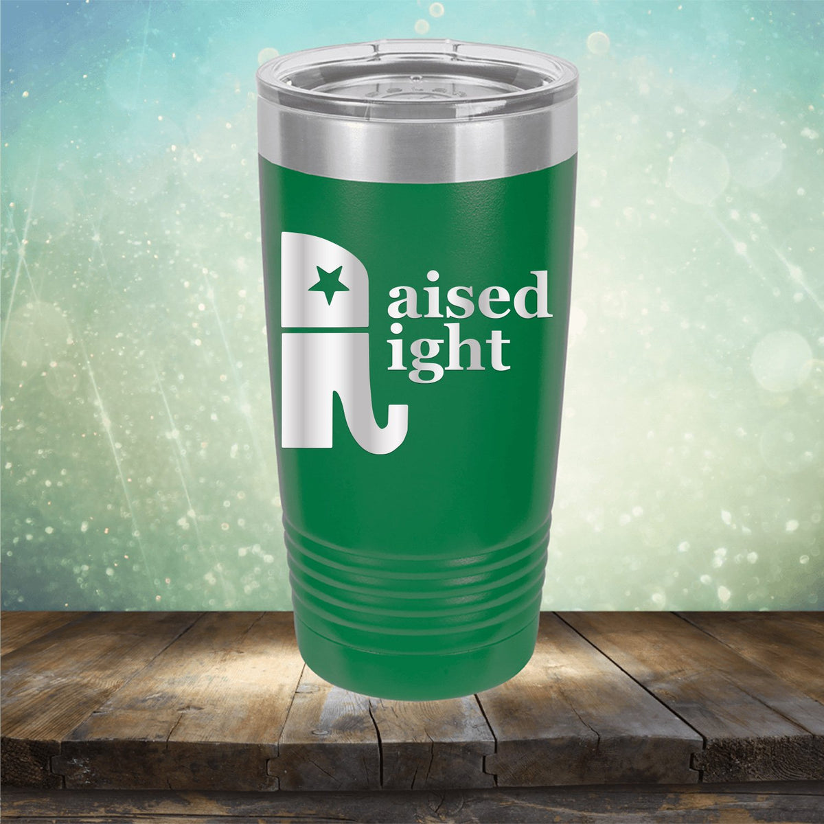 Elephant Raised Right - Laser Etched Tumbler Mug
