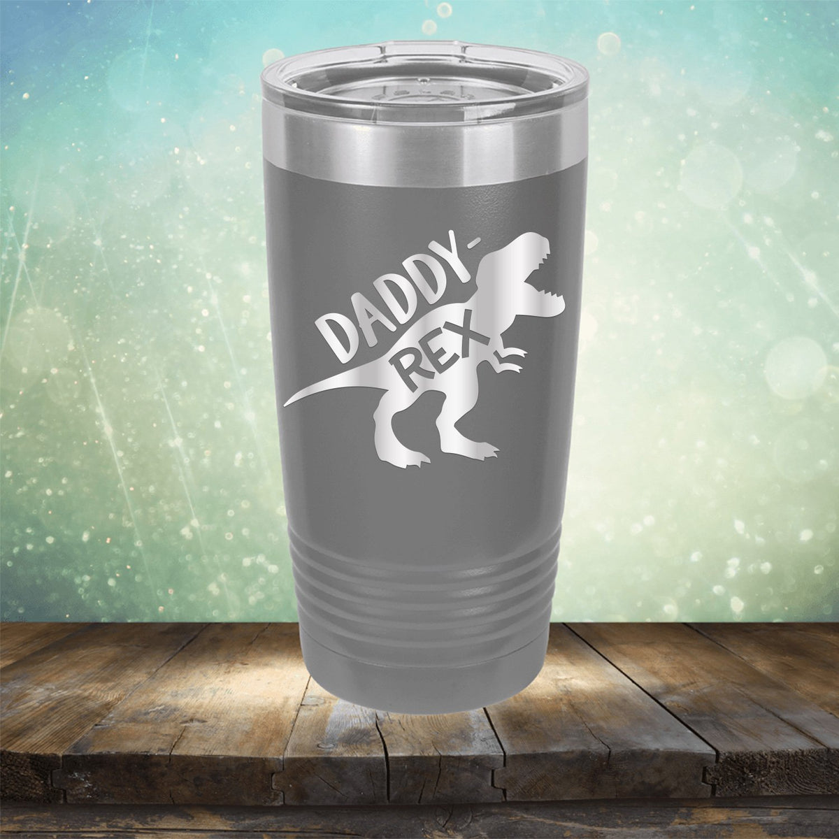 Daddy Rex Dinosaur - Laser Etched Tumbler Mug