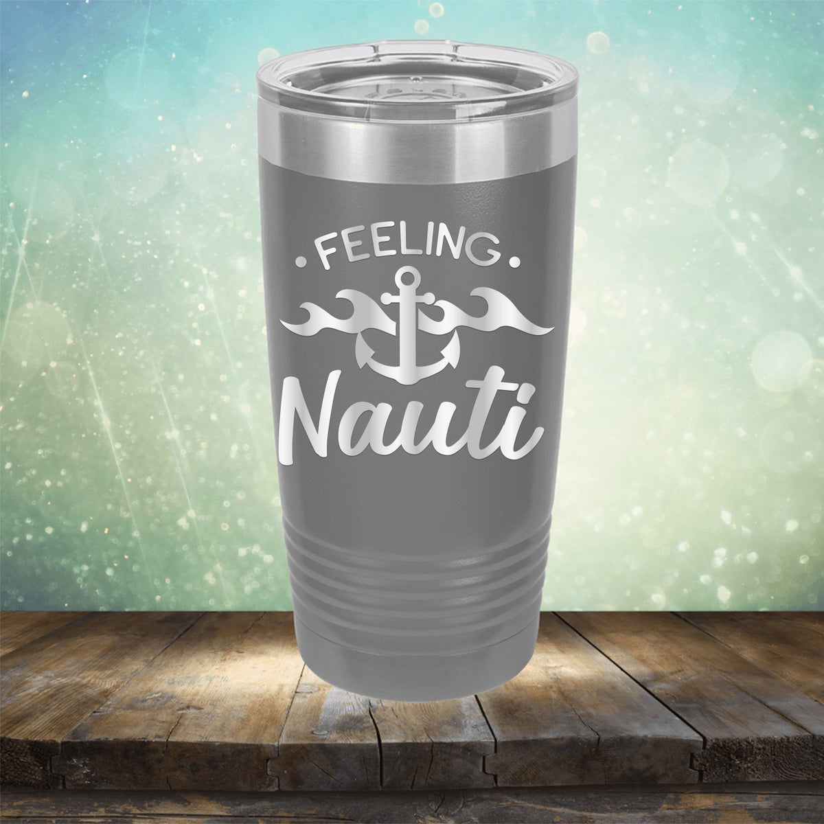 Feeling Nauti with Anchor - Laser Etched Tumbler Mug