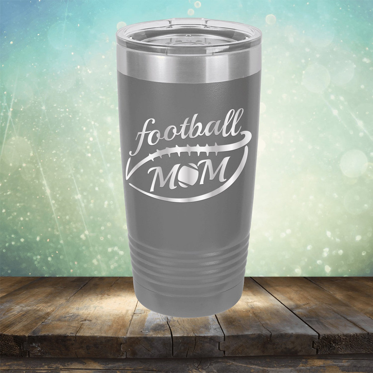 Football Mom - Laser Etched Tumbler Mug