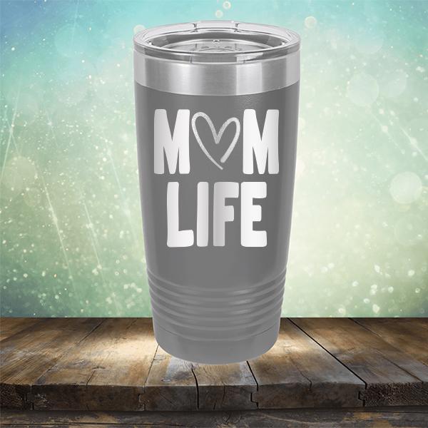 Mom Life with Heart - Laser Etched Tumbler Mug