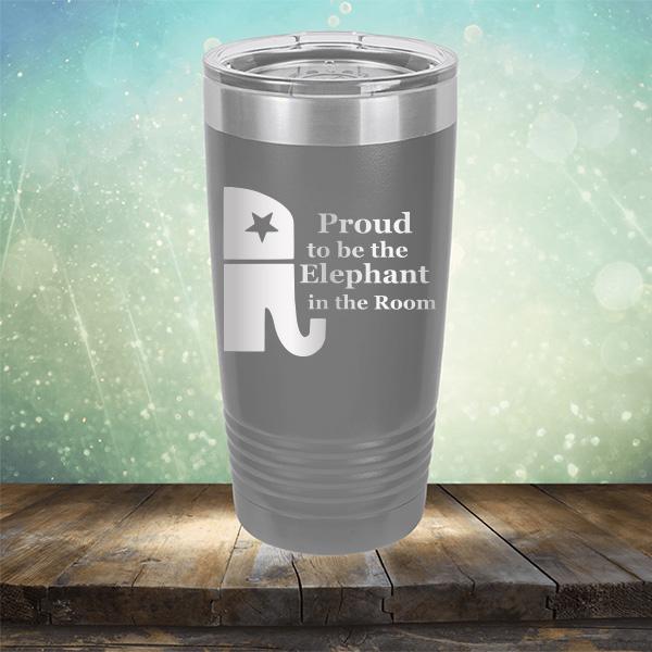 Proud To Be The Elephant in the Room - Laser Etched Tumbler Mug