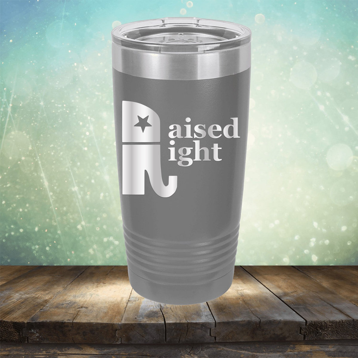 Elephant Raised Right - Laser Etched Tumbler Mug
