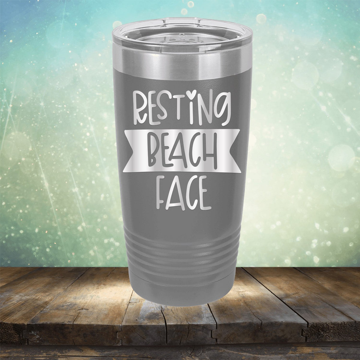 Resting Beach Face - Laser Etched Tumbler Mug