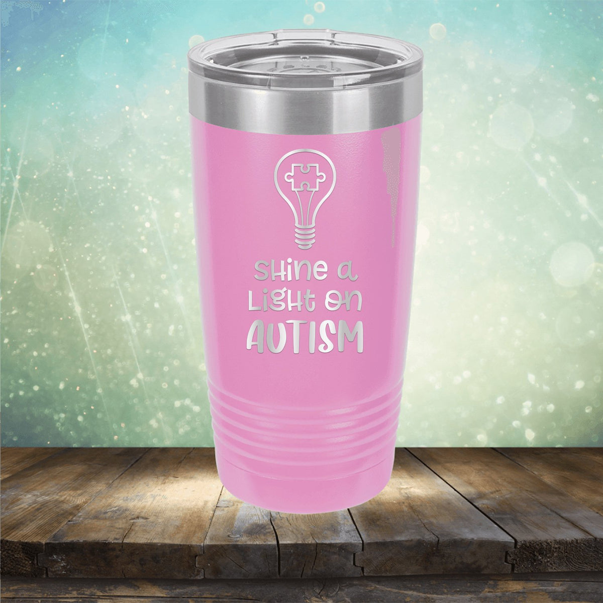 Shine A Light on Autism - Laser Etched Tumbler Mug