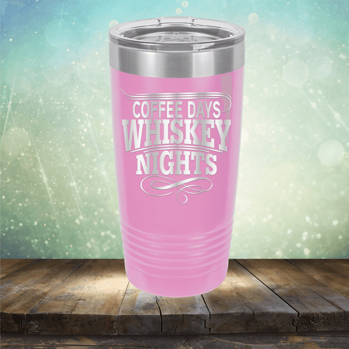 Coffee Days Whiskey Nights - Laser Etched Tumbler Mug