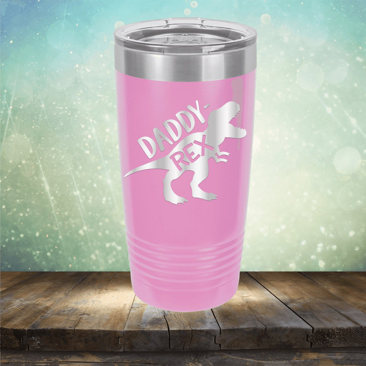 Daddy Rex Dinosaur - Laser Etched Tumbler Mug