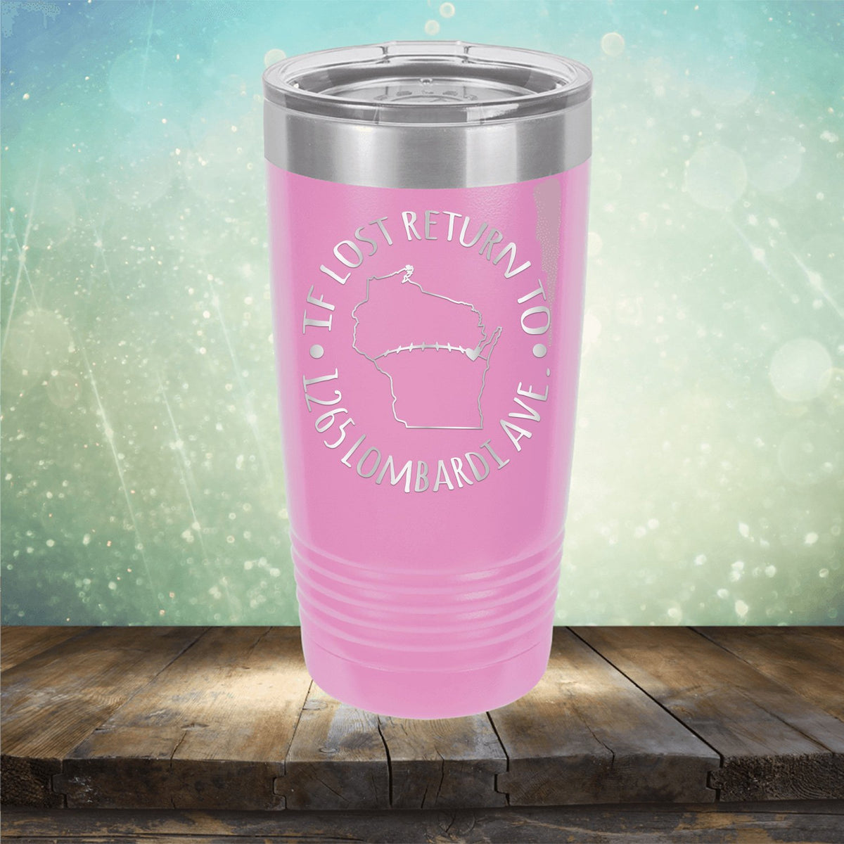 If Lost Return to 1265 Lombardi Ave. - Laser Etched Tumbler Mug