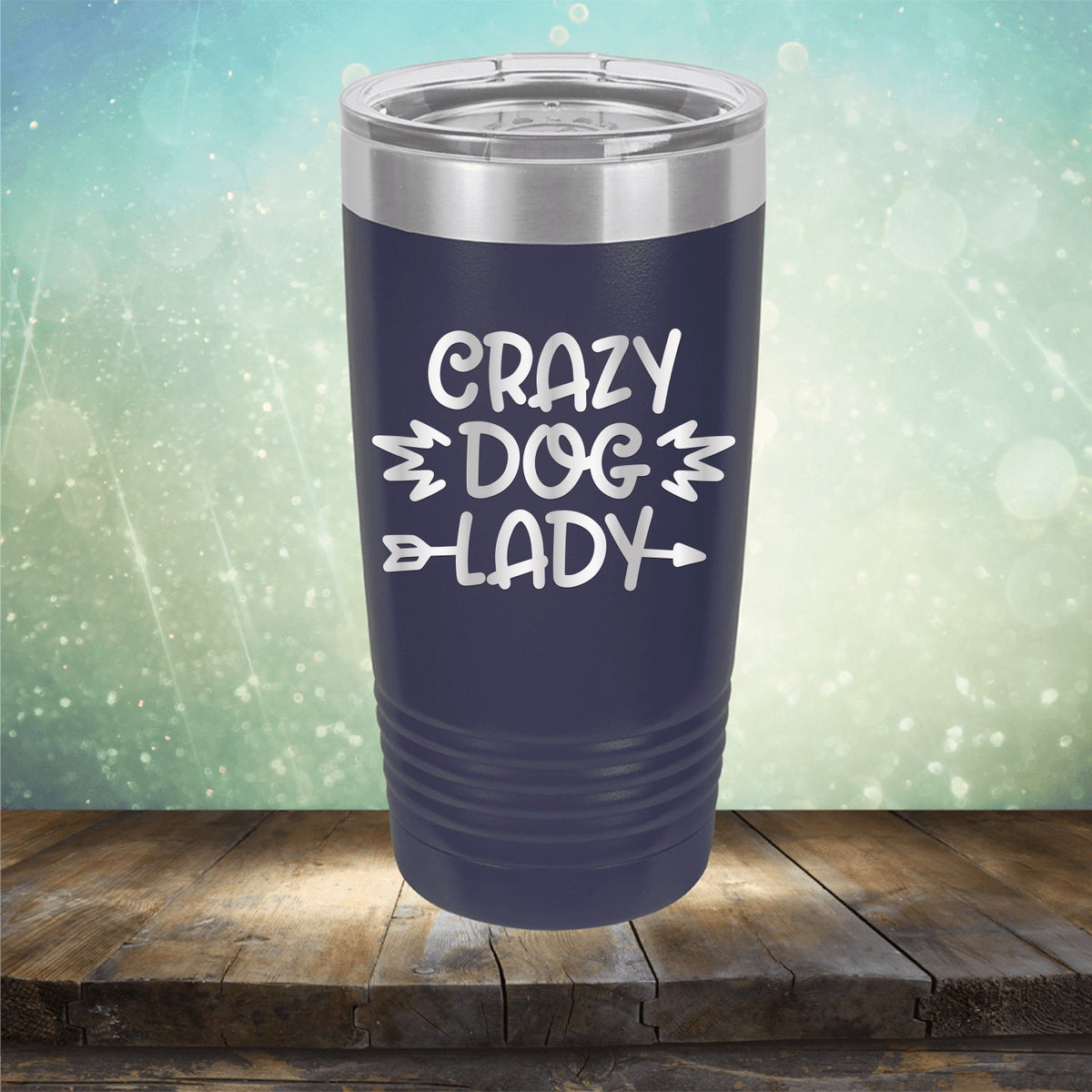 Crazy Dog Lady - Laser Etched Tumbler Mug