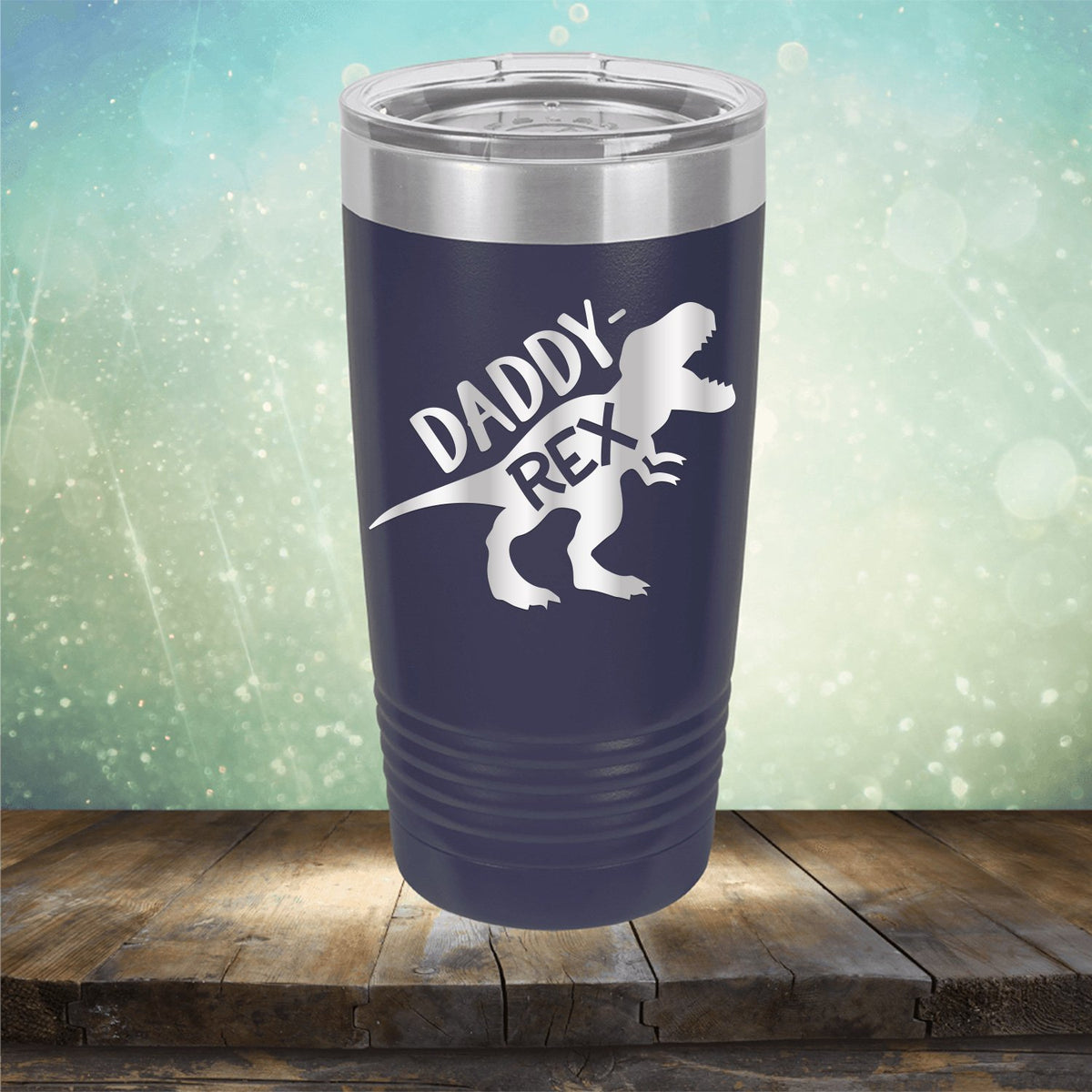 Daddy Rex Dinosaur - Laser Etched Tumbler Mug