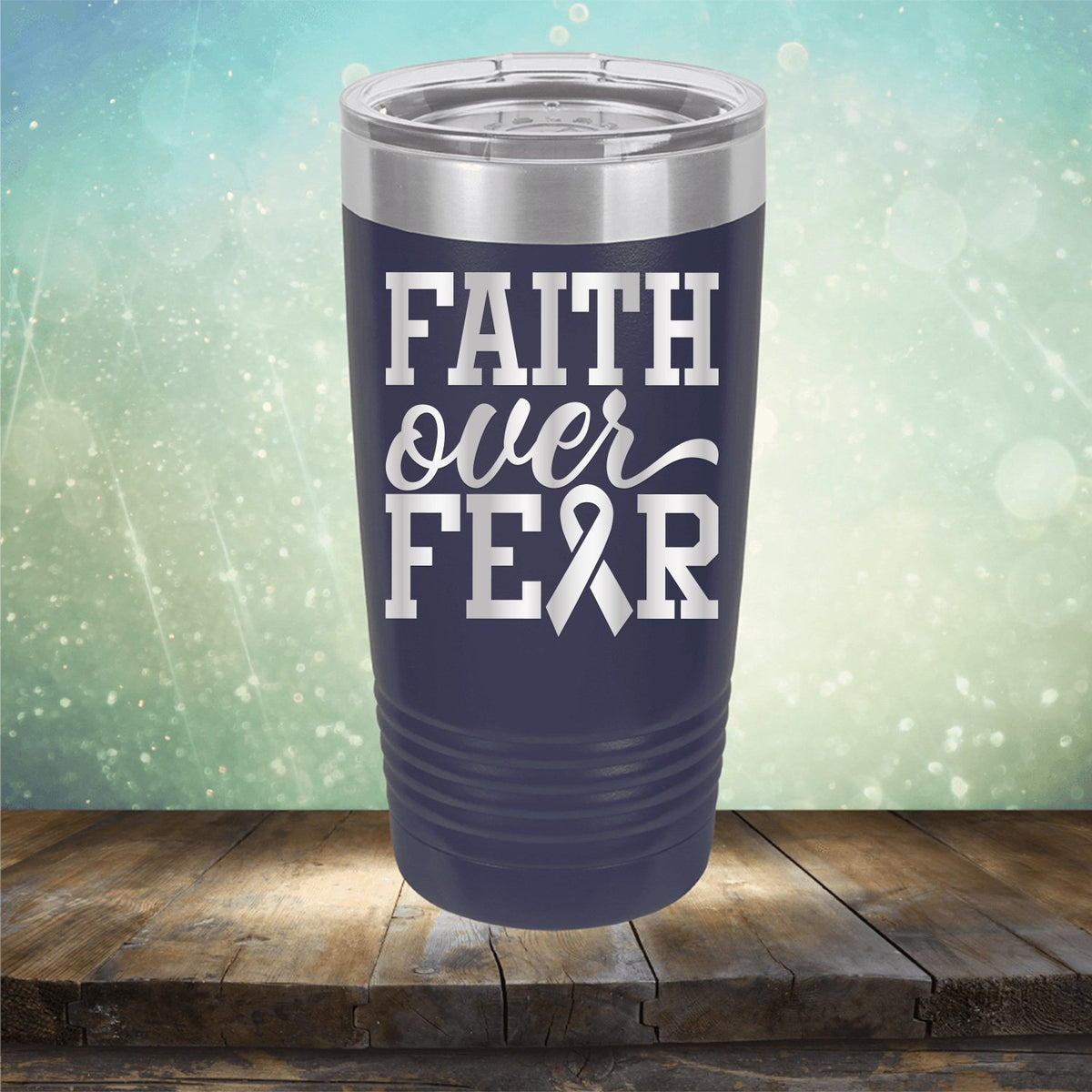 Faith Over Fear - Laser Etched Tumbler Mug