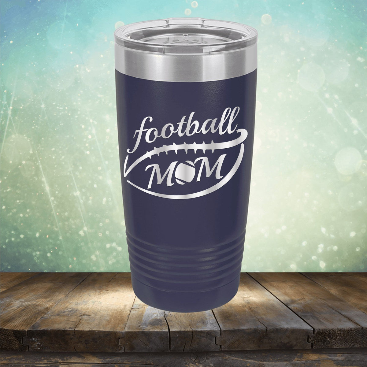 Football Mom - Laser Etched Tumbler Mug