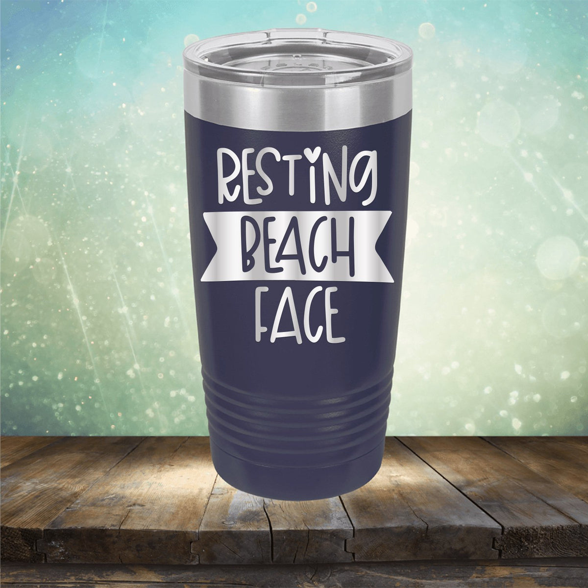 Resting Beach Face - Laser Etched Tumbler Mug