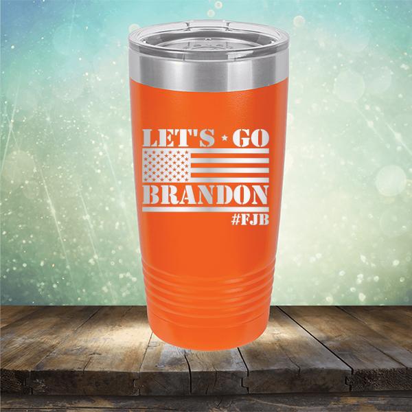 Let&#39;s Go Brandon American Flag - Laser Etched Tumbler Mug