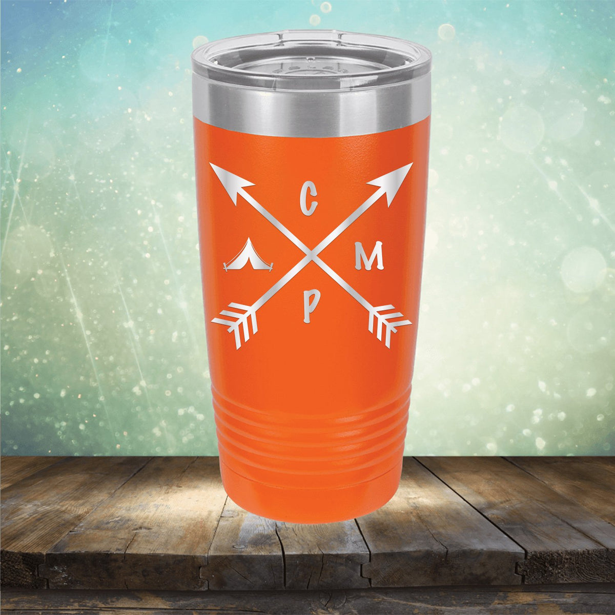 Camp with Arrows - Laser Etched Tumbler Mug