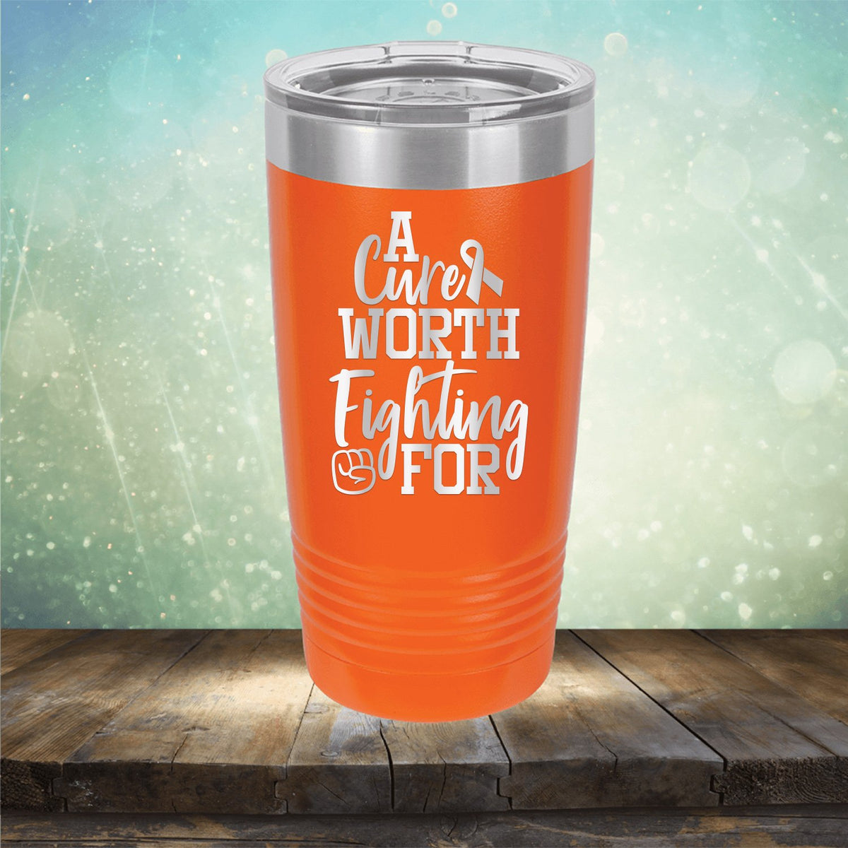 A Cure Worth Fighting For - Laser Etched Tumbler Mug