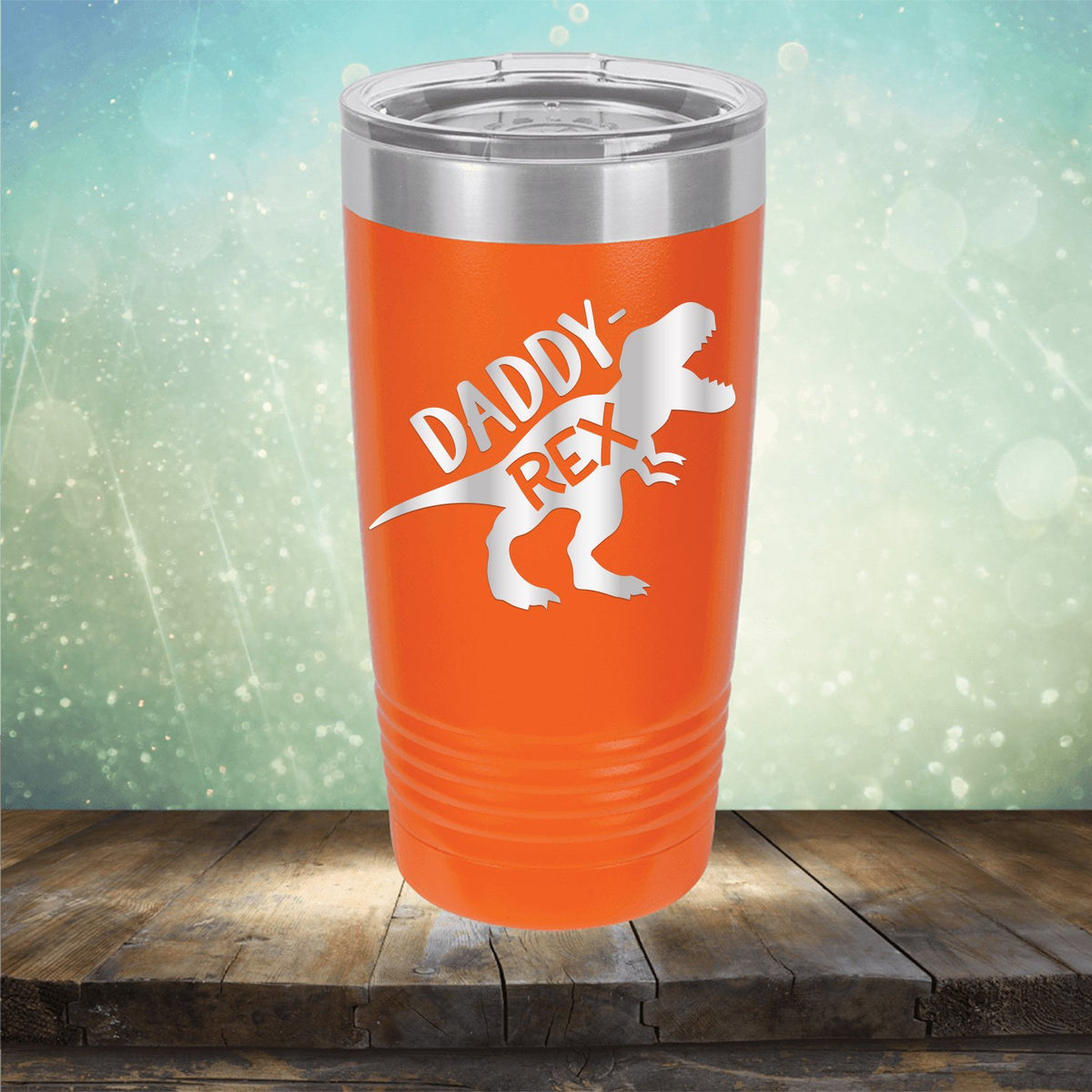 Daddy Rex Dinosaur - Laser Etched Tumbler Mug