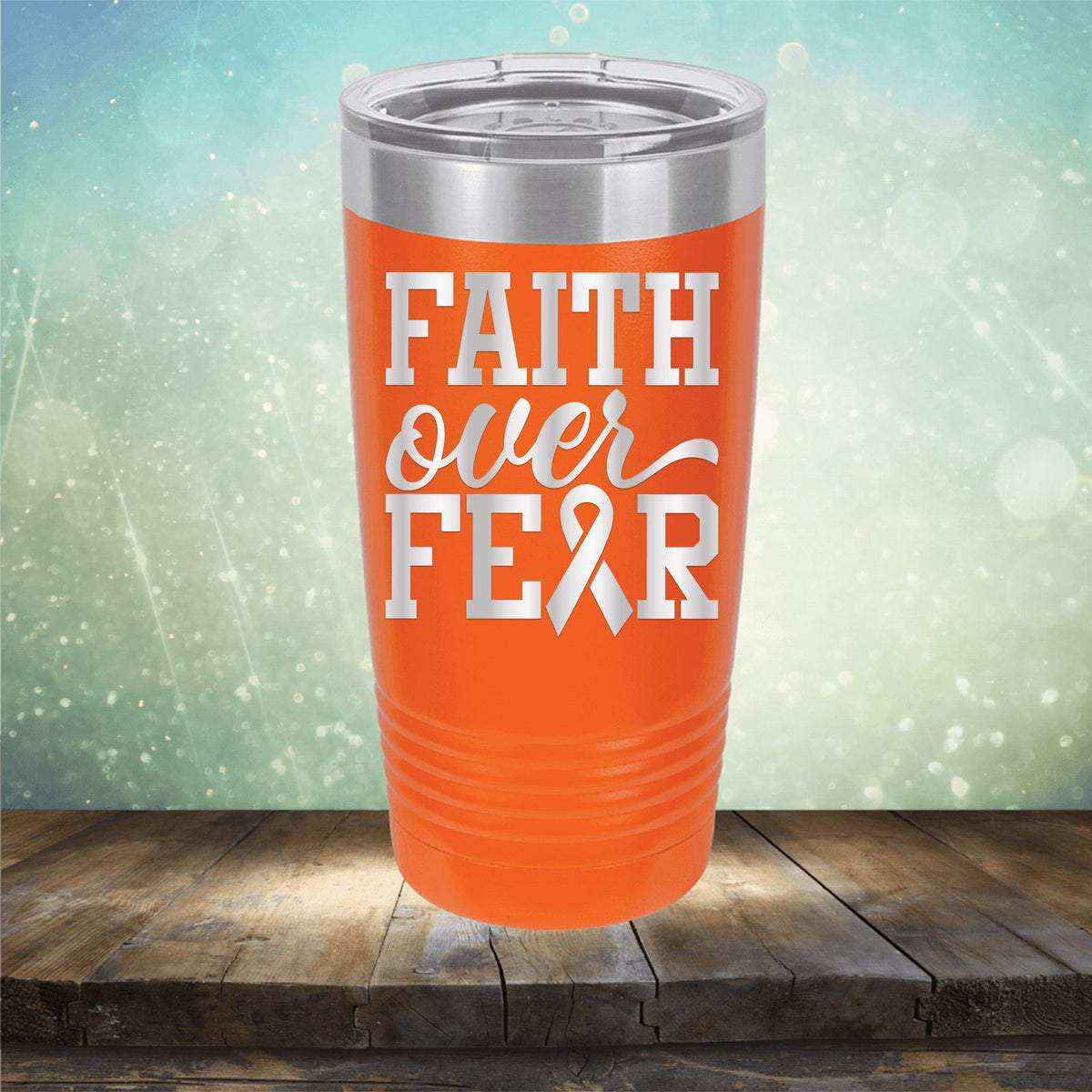 Faith Over Fear - Laser Etched Tumbler Mug