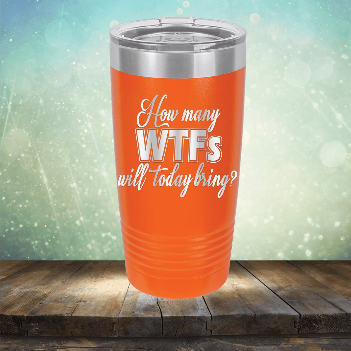 How Many WTFs Will Today Bring - Laser Etched Tumbler Mug