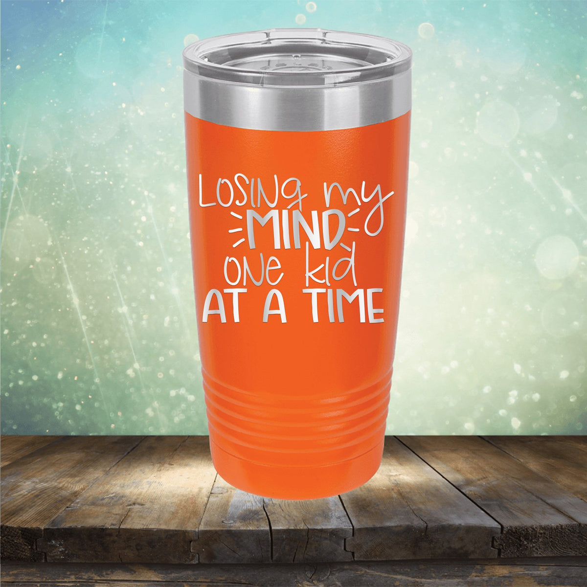 Losing My Mind One Kid At A Time - Laser Etched Tumbler Mug