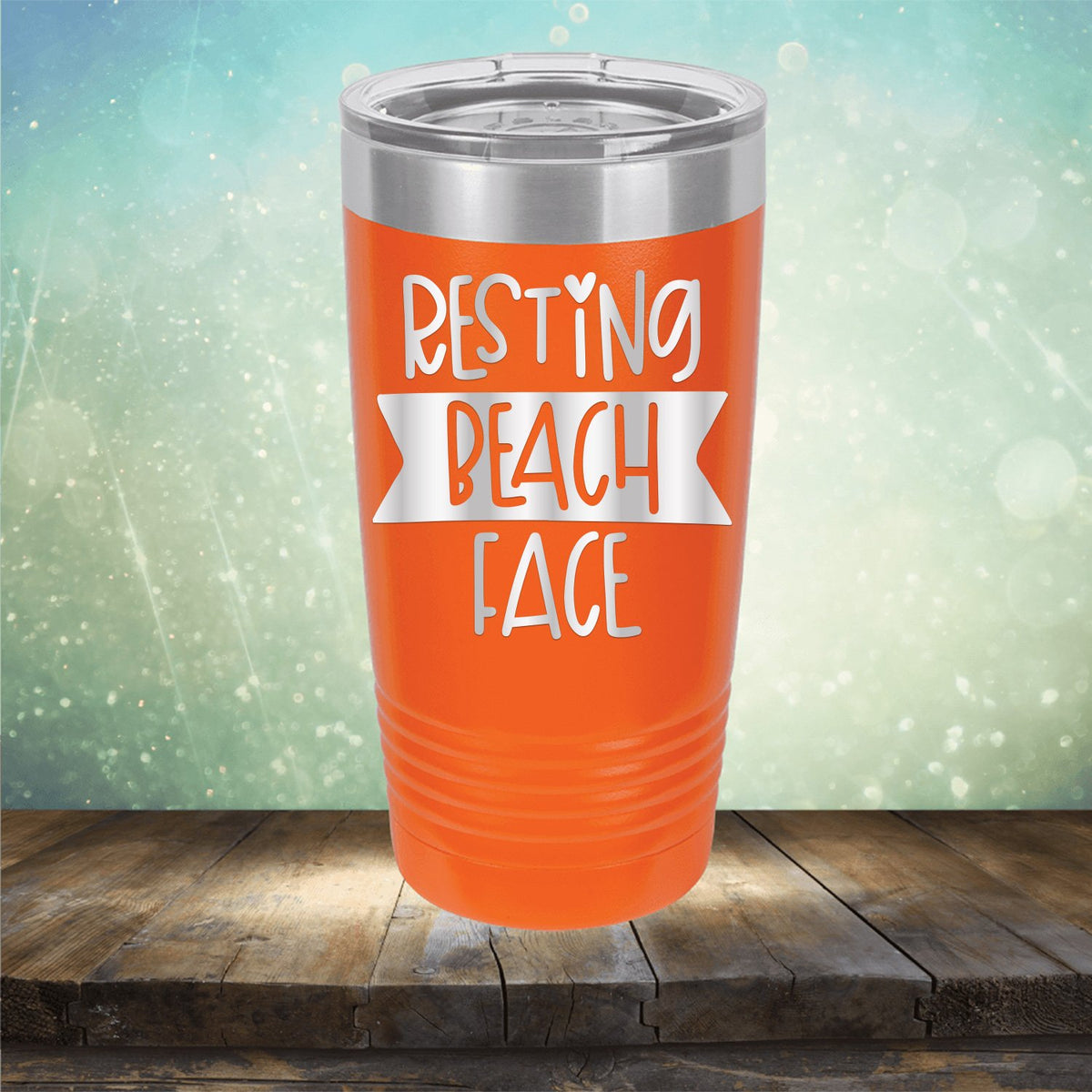 Resting Beach Face - Laser Etched Tumbler Mug