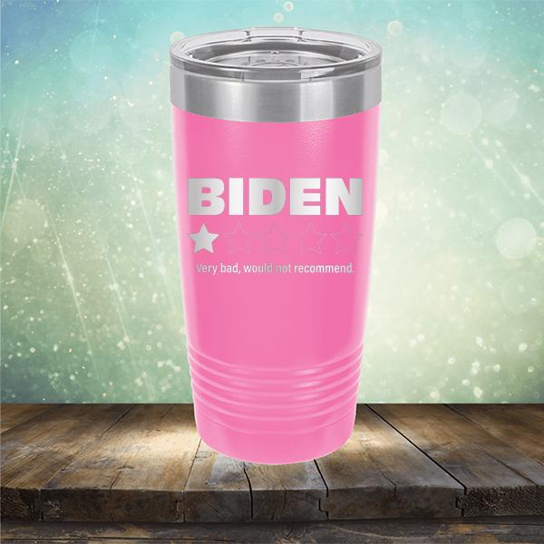 Joe Biden One Star Review Very Bad Would Not Recommend - Laser Etched Tumbler Mug