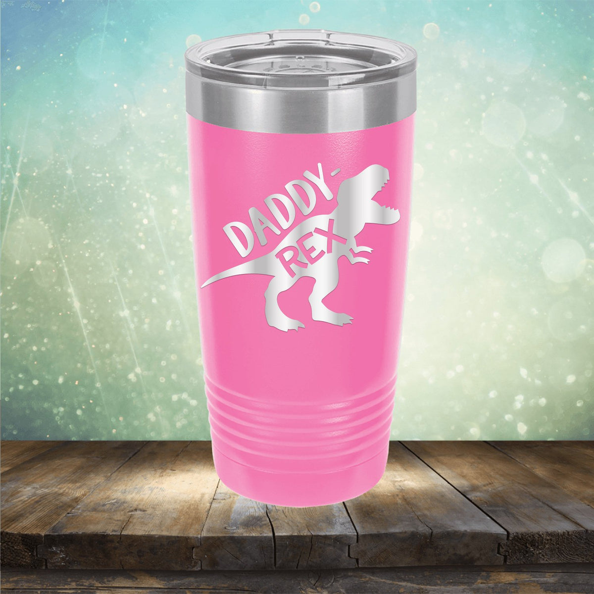 Daddy Rex Dinosaur - Laser Etched Tumbler Mug