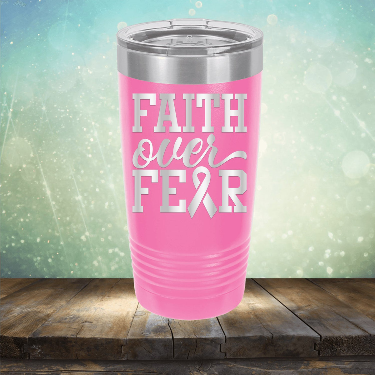 Faith Over Fear - Laser Etched Tumbler Mug