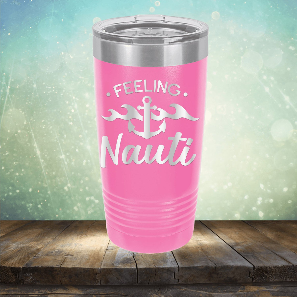 Feeling Nauti with Anchor - Laser Etched Tumbler Mug