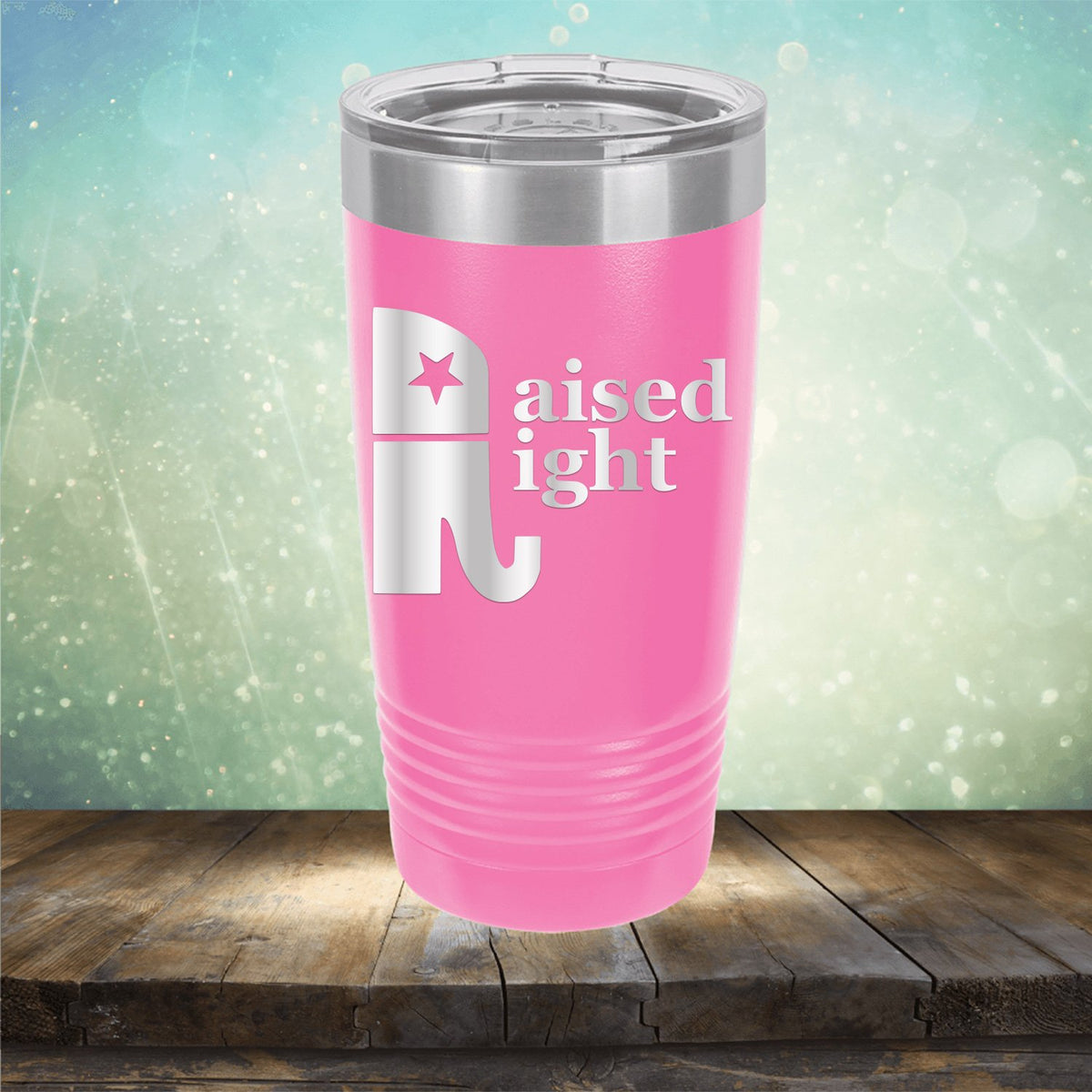 Elephant Raised Right - Laser Etched Tumbler Mug