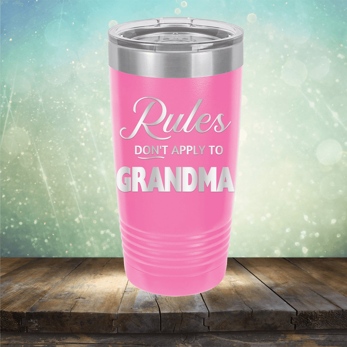 Rules Don&#39;t Apply To Grandma - Laser Etched Tumbler Mug