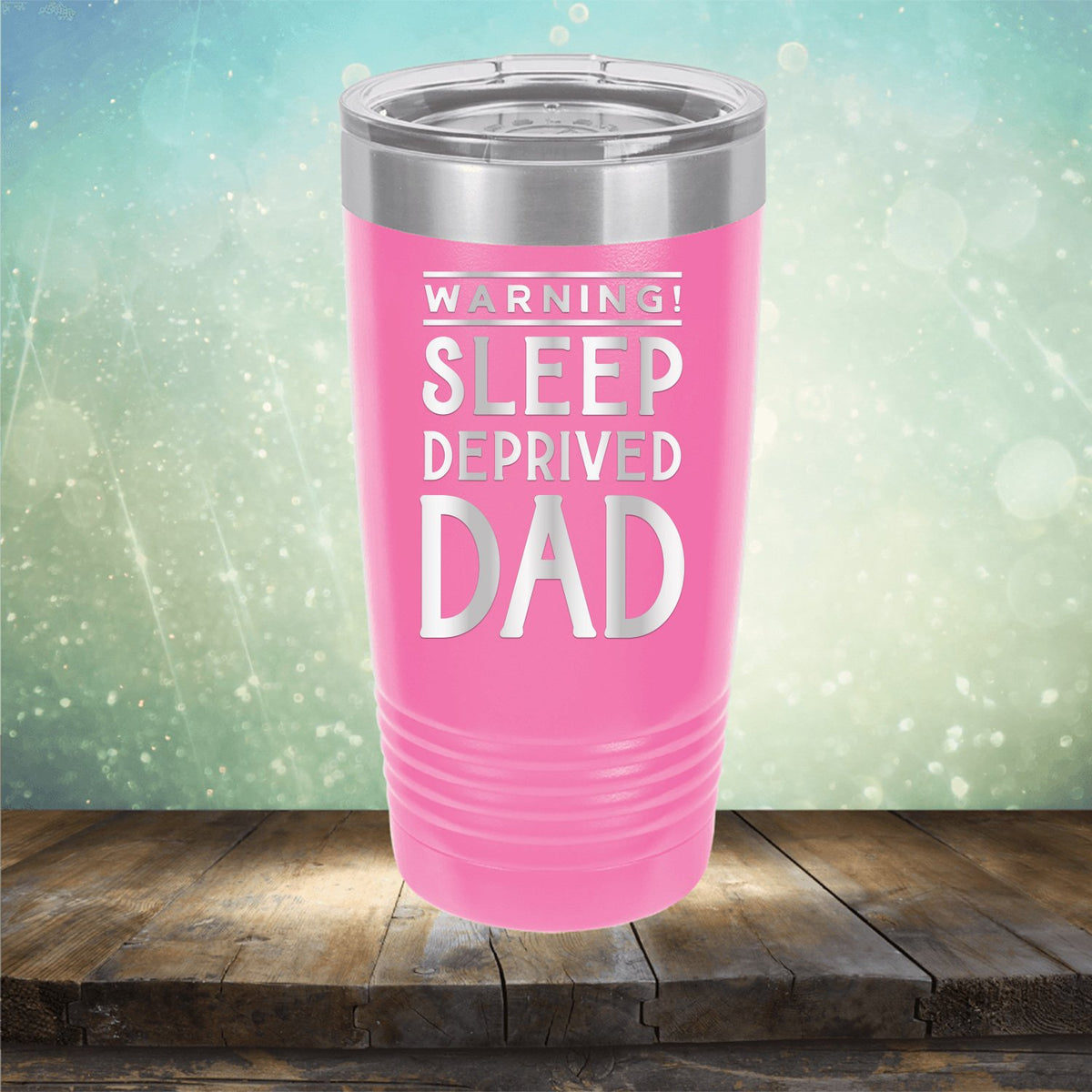 Warning! Sleep Deprived Dad - Laser Etched Tumbler Mug