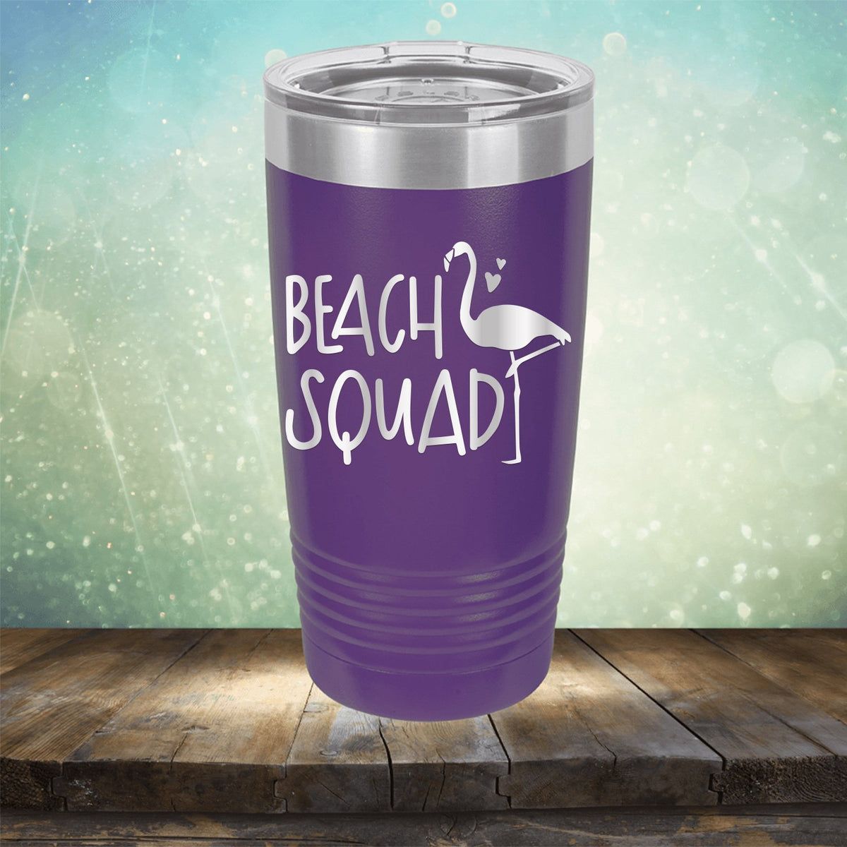 Beach Squad with Swan - Laser Etched Tumbler Mug