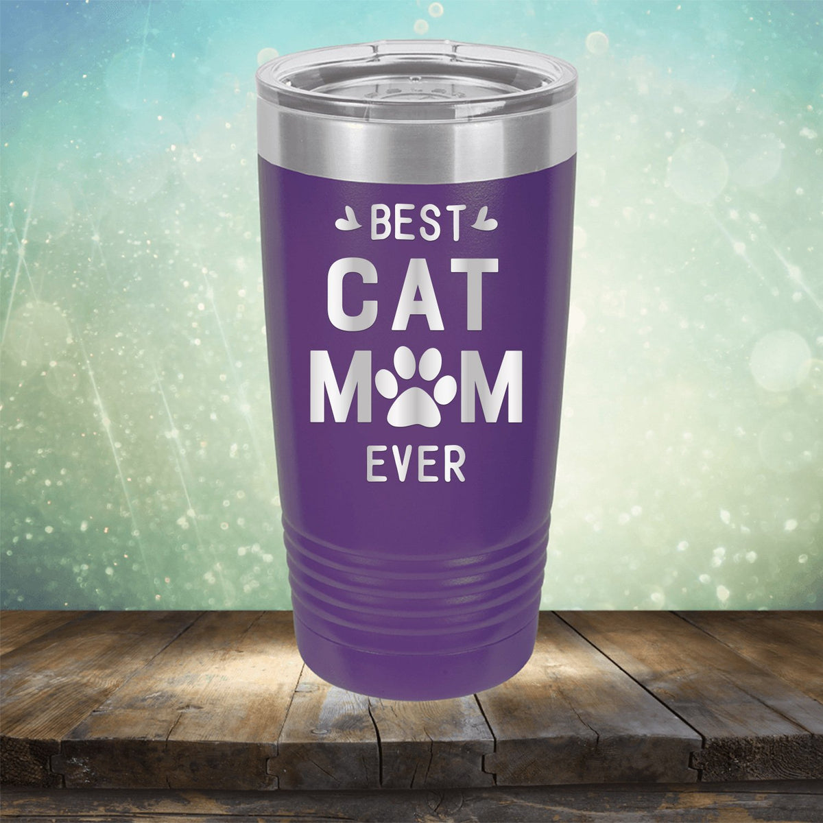 Best Cat Mom Ever - Laser Etched Tumbler Mug