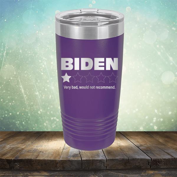 Joe Biden One Star Review Very Bad Would Not Recommend - Laser Etched Tumbler Mug