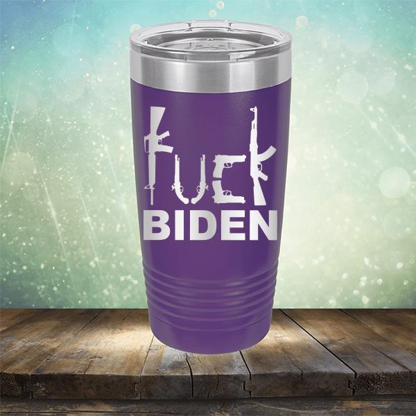 Fuck Biden Guns - Laser Etched Tumbler Mug
