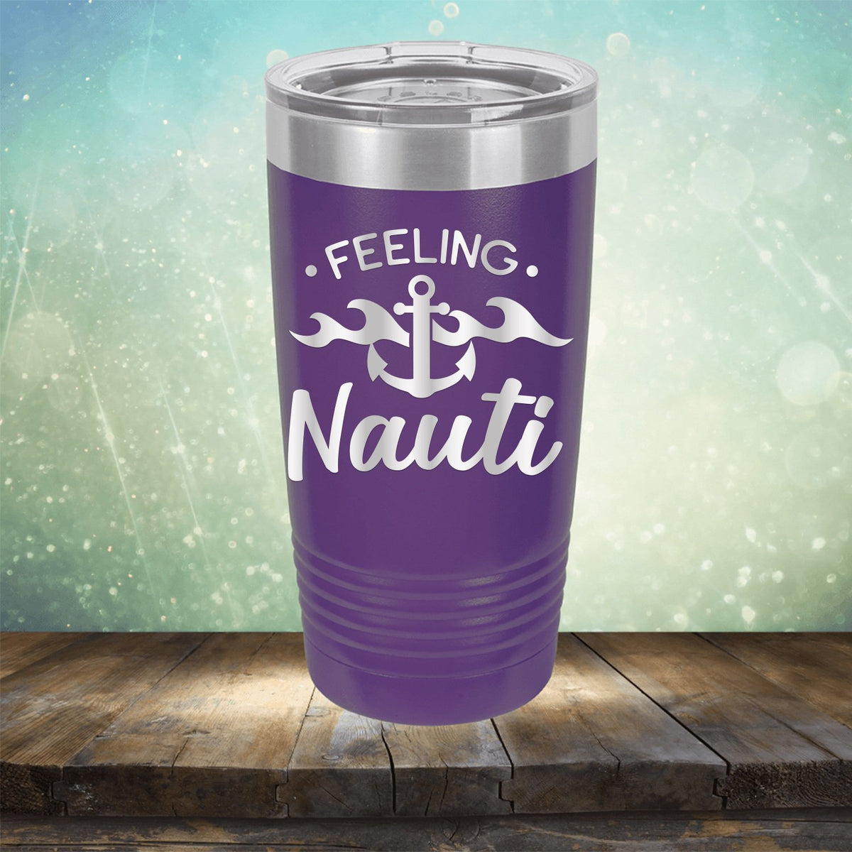 Feeling Nauti with Anchor - Laser Etched Tumbler Mug