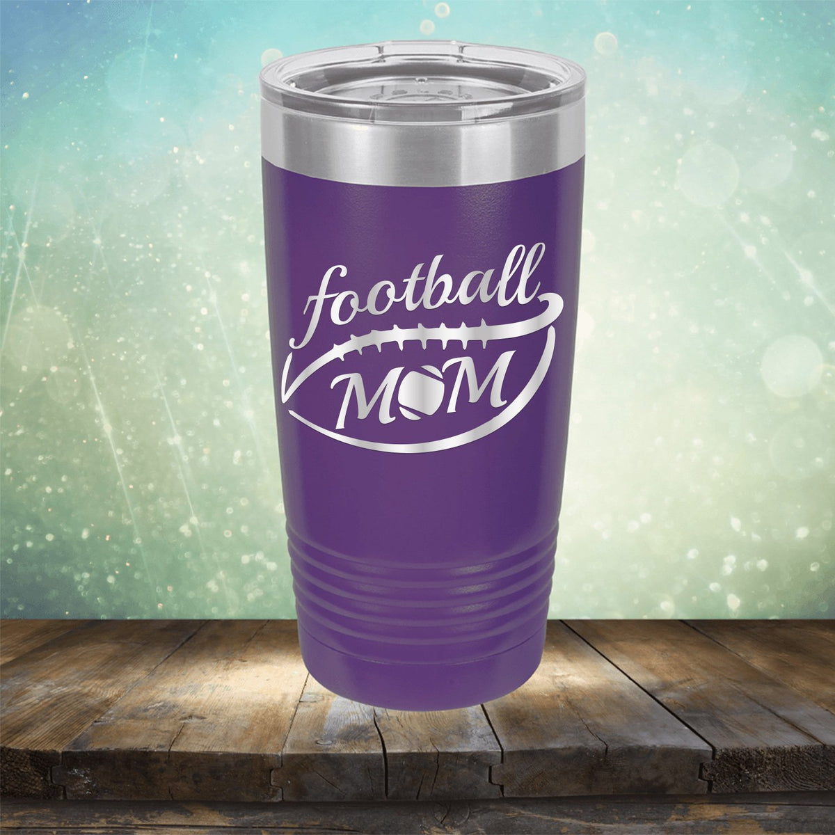 Football Mom - Laser Etched Tumbler Mug