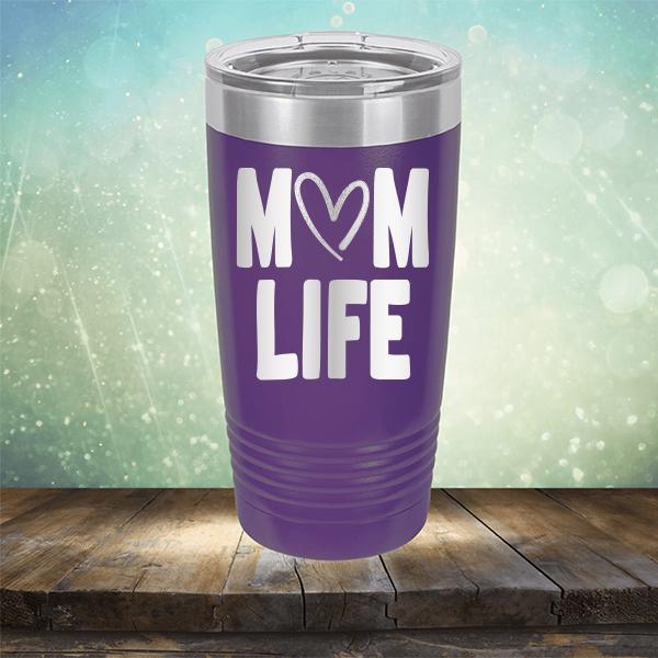 Mom Life with Heart - Laser Etched Tumbler Mug